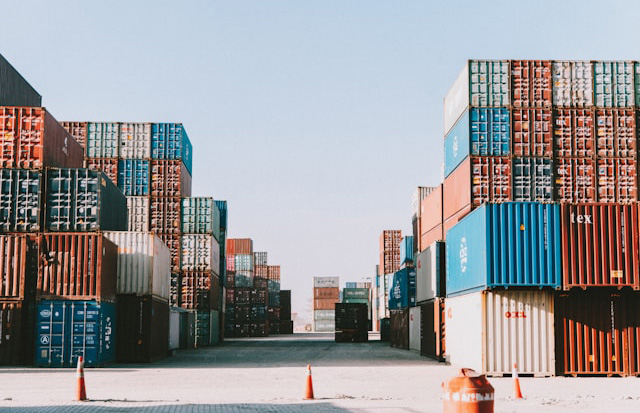 A factory with many packed goods
